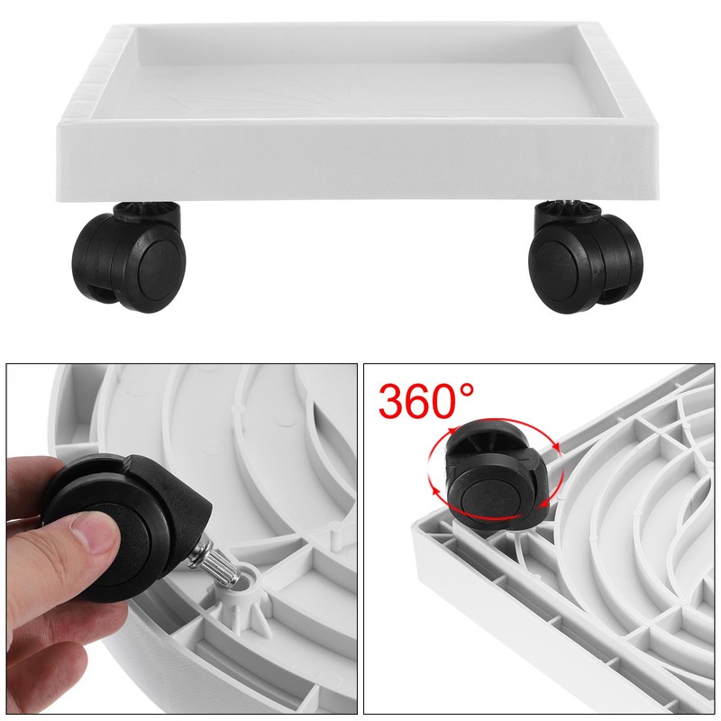 PATIKIL Square Planter Caddy with Wheels, 3 Pack 12 Inch