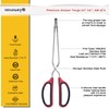 HINMAY 12" 16" Extra Long Stainless Steel Kitchen Tongs Set,