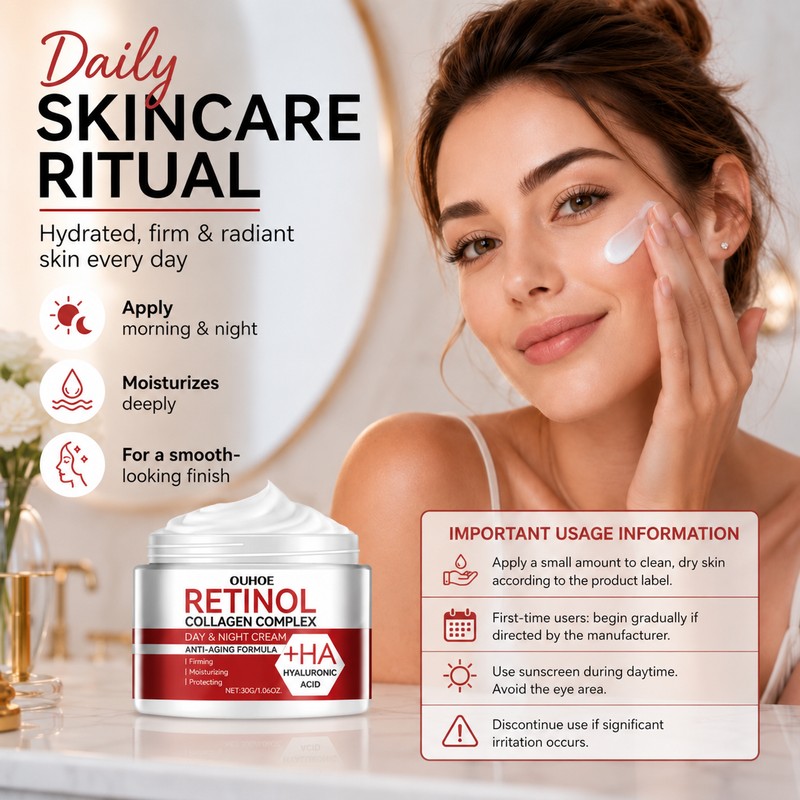 Retinol & Hyaluronic Acid Face Moisturizer with Collagen – Hydrating