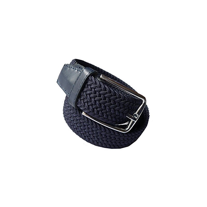 LisaModa Unisex Stretch Braided Belt in Many Colours - blue,