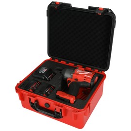 Case for Milwaukee Impact Torque Wrench: Hard Storage Box for Milwaukee M18 1/2 Impact Wrenches 2962-20, 2967-20, Waterproof Tool Bag for Power Cordless Ratchet Wrench, Battery | Charger (Case Only)