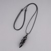 COAI Prayer Black Obsidian Vajra Buddha Necklace Black Stone Necklace