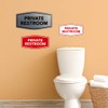 Signs ByLITA Fancy Private Restroom Sign (Brushed Silver) - Medium