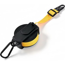 Heavy-Duty Travel Clothesline 3.6m with 34 Holes Portable Nylon Clothes Line with Metal Hooks, No Tools Needed, Adjustable for Camping, Balcony, Hotel, Camper, Indoor & Outdoor Use, Yellow