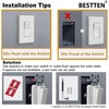20 Pack BESTTEN Screwless Wall Plate, 1 Gang Decorator Light