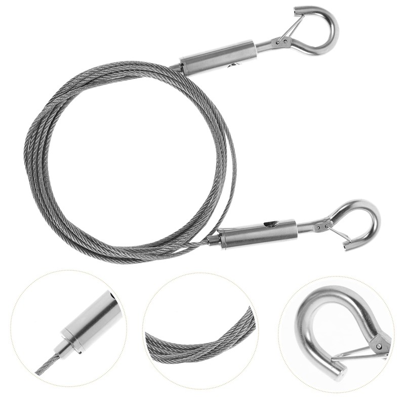 Gadpiparty 2pcs Heavy Duty Steel Wire Rope Hanging Kit with