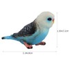 LOGOFUN 2pcs Simulation Birds Figrines Plastic Parakeets Statue Model Wildlife