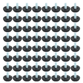 LIDSCURA 64 Pcs 1/4-20 Stainless Steel Adjustable Furniture Levelers Screw in Threaded Leveling Feet for Furniture Glide Leveling for Table Chair Cabinet Legs
