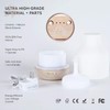 Essential Oil Diffuser Lamp, White Ceramic + Wood, Ultrasonic 180ml,