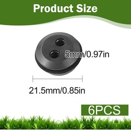 6PCS Fuel Tank Rubber Grommets, Universal Fuel Grommet Rubber Replacement, 2-Hole Fuel Tank Seal Grommet for Brush Cutter and Hedge Trimmer Small Fuel Equipment Grommet, Easy Install