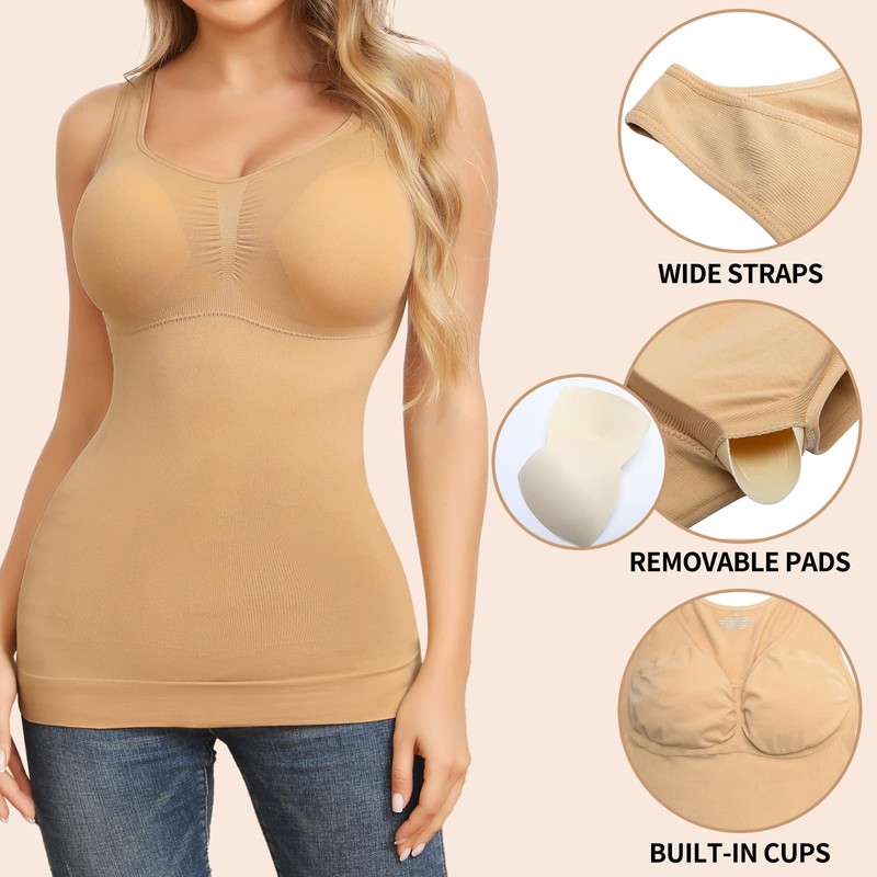 Joyshaper Cami Shaper - playera moldeadora de compresión para mujer,