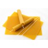 Naturra 5 100% Beeswax Table Candles Hand Rolled Honeycomb Pattern