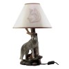 Ebros Gift "Denizen of Twilight" Single Gray Standing Wolf Lamp