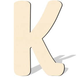 17 Inch Large Wooden Letters, Big Wooden Alphabet Letters for Wall Decor Paintable Large Thick Wood Letters K for Crafts Wooden Cutout Sign for Nursery Birthday Wedding Party Home Decoration