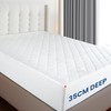BQC 100% Waterproof Quilted Mattress Protector 35 Cm Deep Skirt