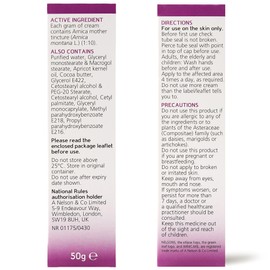 Arnicare Arnica Cream for Bruise Relief (50g), Arnica Montana Bruise Cream, for Bruises, Swelling, Knocks & Bumps, Homeopathic Medicinal Product with Natural Arnica