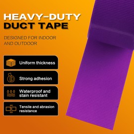 Kwtpsg Purpl Duct Tape Heavy Duty, Waterproof Strong Adhesive Duct Tape for Indoor Outdoor Repairs Packaging Arts Crafts Projects, Tear by Hand 2 Inch x 20 Yards