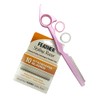 Sharkfin Pink Aluminum Razor with 10 Additional JATAI FEATHER BLADES