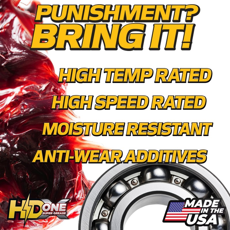 2 Pack X-ONE Heavy Duty High Temperature Bearing Grease for