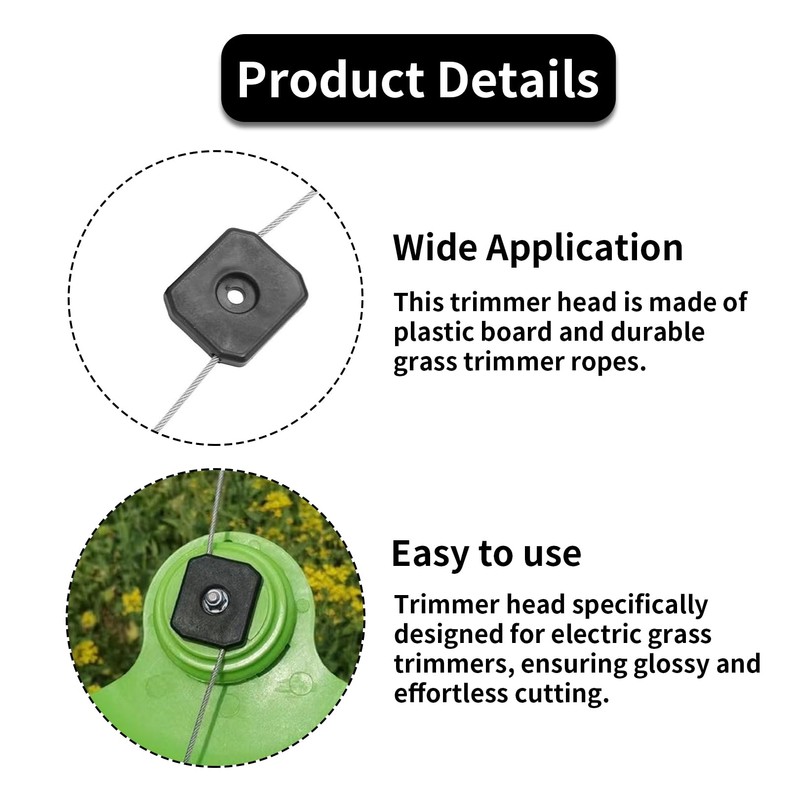 5 Pcs 150mm Trimmer Line Lightweight,String Trimmer Head Portable Trimmer