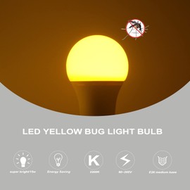 U4GLORY Amber LED Yellow Light Bulb - A21 E26 Medium Base 15W(100W Equivalent) 1500Lm, 2200K Soft Amber Glow Led Bulbs Perfect for Outdoor, Indoor, Ranch, Porch, Patio, Garden