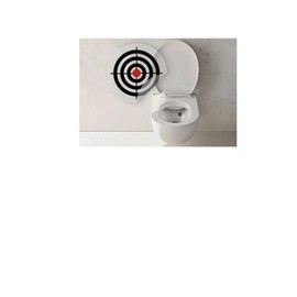 Toilet Sticker Set of 6 Toilet Stickers Target Shark Design Urinal Stickers for Toilets