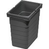 NINKA Rubbish Bin 8 Litres with Handles Plastic Dark Grey
