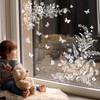Supzone White Flower Butterflies Window Clings Spring Summer Floral Window