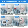 Ranbo Frameless Mechanical Combination Glass Door Lock, No-Drill Installation, Fits