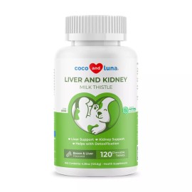 Coco and Luna Milk Thistle for Dogs- Liver and Kidney Support  - Detox - Liver Supplement