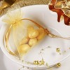 joycraft 50Pcs Organza Bags, 2.7"x3.5" Gift Favor Bags, Gold Breathable