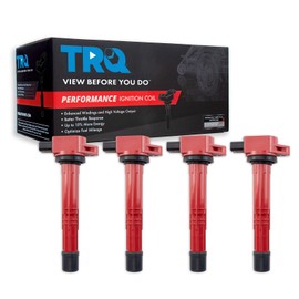 TRQ Ignition Coil Set Compatible with 2002-2006 Acura RSX 2003-2007 Honda Accord 2002-2011 Civic 2002-2009 CR-V 2003-2011 Element 2004-2005 S2000