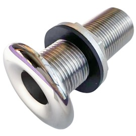 Marine Grade 316 Stainless Steel Full Threaded Through Hull Pipe Fittings with Nuts and washers for Boats, Yachts (3/4IN)