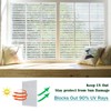 Zindoo Stripes Window Film Opaque Privacy Film Frosted Glass Film
