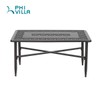 PHI VILLA Outdoor Patio Cast Aluminum 38.6"x23" Rectangular Coffee Table
