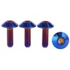 UHDFBDHF 4PCS Titanium Bolt M5 M6 12/15/20mm Torx Head Screw