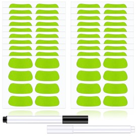 Leelosp 160 Pieces Sports Eye Black Stickers for Kids Football Eye Black Lettering Softball Baseball Face Stickers Lacrosse Fans Eye Strips with 2 Pencils for Party Game Sport Supplies (Green)