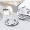 PROSTEEL Women's Hoop Earrings 5 mm Thick Round Hoop Earrings