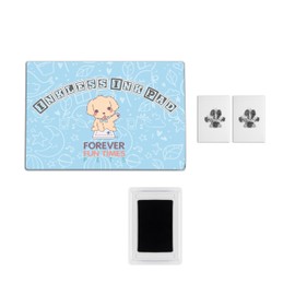 Forever Fun Times No-Touch Pet Paw Print Kit | Get Perfect Dog and Cat Prints Without a Drop of Ink on Your Pet | Fast and Easy Non-Toxic Ink Pad for Pets (1 Pad, Black)
