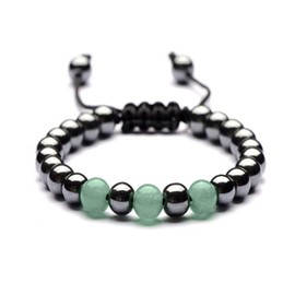 Fishent Protection Bracelets for Men Women, Beads with Green Aventurine Good Luck Bracelet, Attract Wealth and Success, Natural Healing Stone Adjustable Bracelets