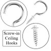xiaozhenjida 30 Piece 2.8 inch Screw-in Hooks Heavy Duty Hooks