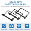 INCREWAY 4 PCS 6mm Carbon Steel Black Quick Release Safety