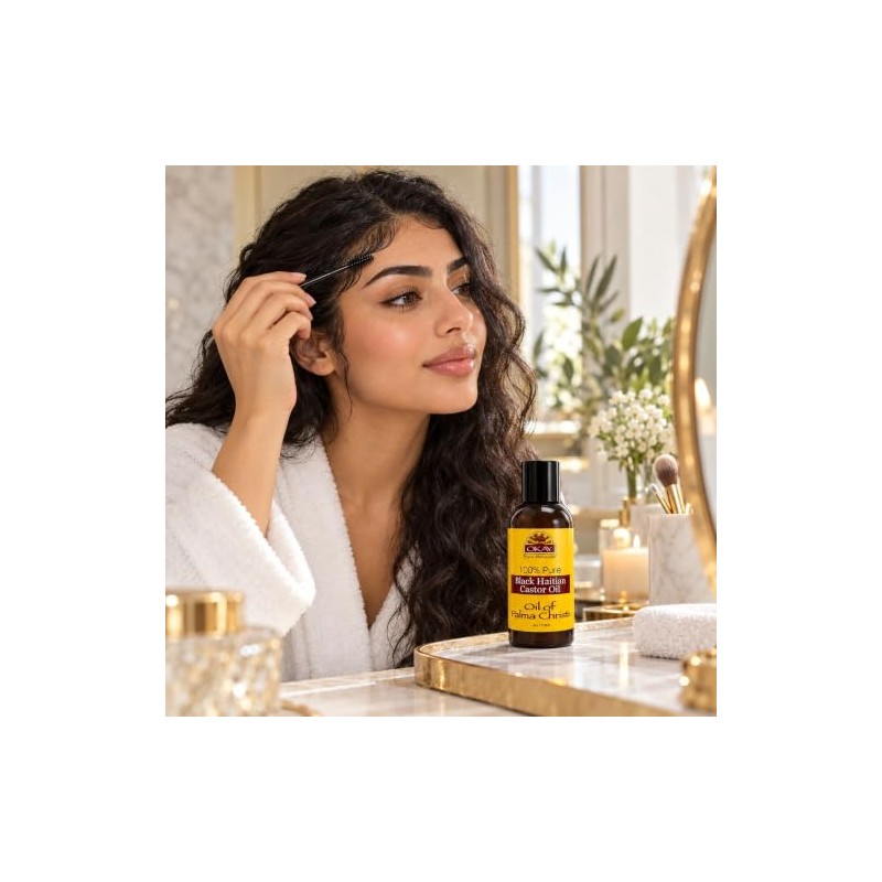 Okay Haitian Castor Oil, Black, 4 Ounce