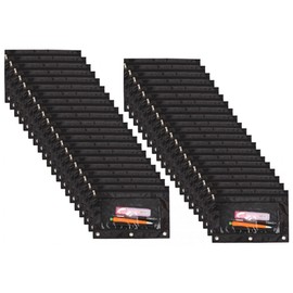 LaOficina 50 Packs Wholesale 3 Ring Binder Pouches, Zippered Binder Pencil Pouch with Clear Window, Clear Pen Case Bulk Suitable for School and Office(Black)