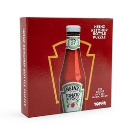 Heinz Ketchup Bottle Food Puzzle for Adults and Kids | Difficult 570 Piece Jigsaw Puzzle Toy | Fun Quarantine Gifts | Interactive Brain Teaser for Game Night | 11 x 37 Inches