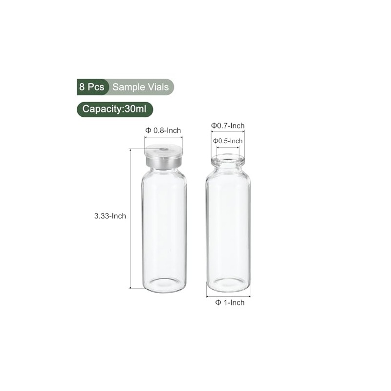 YOKIVE 8 Pcs Sample Vials, Lab Empty Vials | Lab