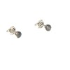 Art Gecko Fiery LABRADORITE Round Shaped Sterling Silver Stud Earrings
