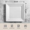 Wareland Embossed Ceramic Appetizer & Dessert Plates - Set of