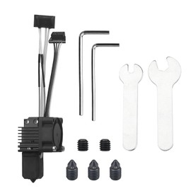 Bamboo Lab P1P P1S Hotend Complete Kit for P1 Series 3D Printer Full Assembly Hardened Steel HotEnd with Fan, Thermistor Ceramic Heater 0.4mm Nozzle and Extruder Heating Block Replacement