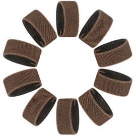 FRTKK 10 Pcs Elastic Belt Keepers Strap Organizers Web Belt Loop Stays Backpack/Harness Straps Holder Retainer Band for 1.5" -2" Wide Belts/Straps (Coffee)